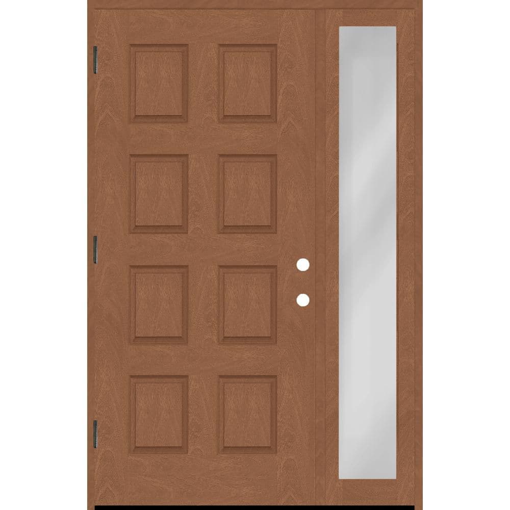 Regency 51 in. x 80 in. 8-Panel RHOS AutumnWheat Mahogany Fiberglass Prehung Front Door w/12in. SL w/ 6-9/16 Jamb price history on PriceWatchPro