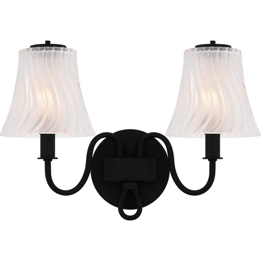 McKinney 15.5 in. 2-Light Matte Black Vanity Light price history on PriceWatchPro