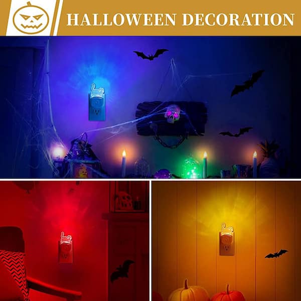 0.5-Watt Plug In Color-Changing Kids Night Light with Dusk-To-Dawn Sensor for Bathroom, Kid Room (4-Pack)