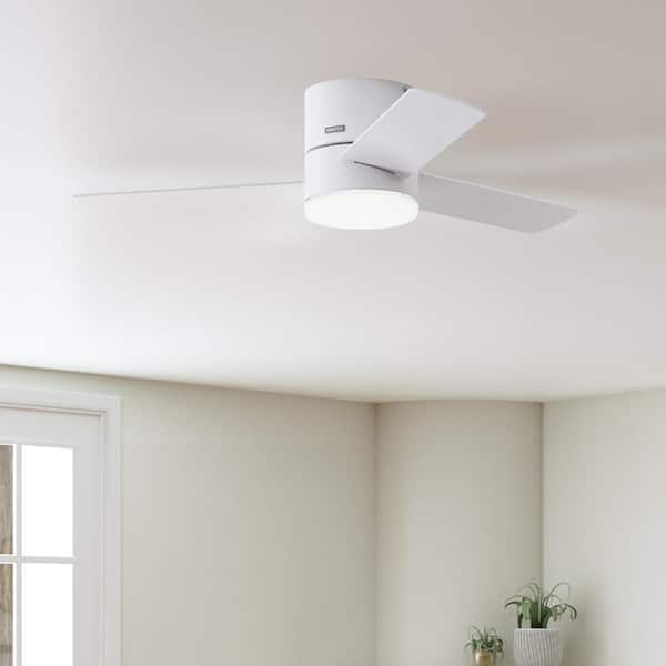 Minimus 52 in. Integrated LED Indoor Fresh White Ceiling Fan with Remote and Light Kit