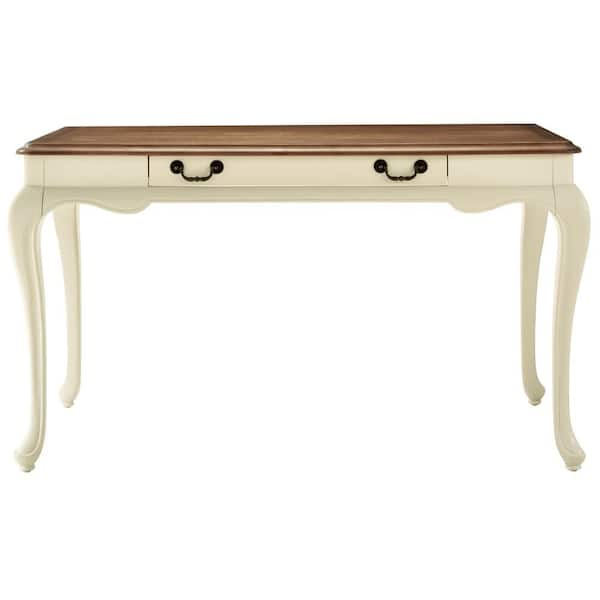 Home Decorators Collection Provence Ivory Writing Desk With Ash Brown Top 54 In Md Pv 006 - Home Decorators Provence Collection