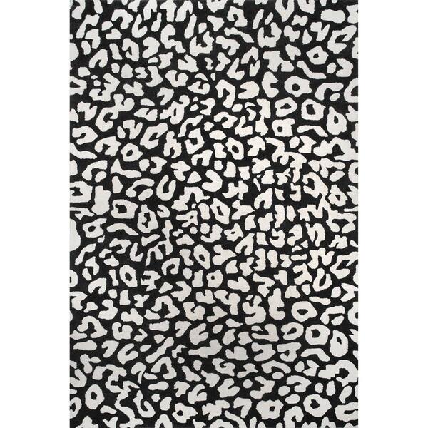 nuLOOM Rorie Leopard Print Black 5 ft. x 8 ft. Indoor Area Rug MTFR01A508 The Home Depot