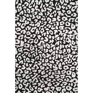 Rorie Leopard Print Black 6 ft. x 9 ft. Indoor Area Rug