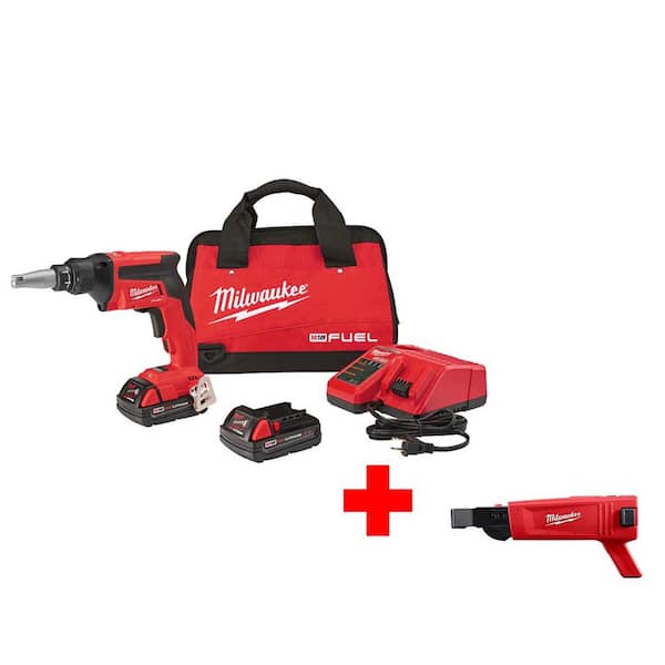 Milwaukee M18 FUEL 18Volt LithiumIon Brushless Cordless Drywall Screw Gun Compact Kit with