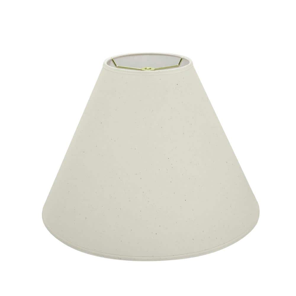 Ivory Cotton Empire Lamp Shade with Spider Fitter, 16'' Wide