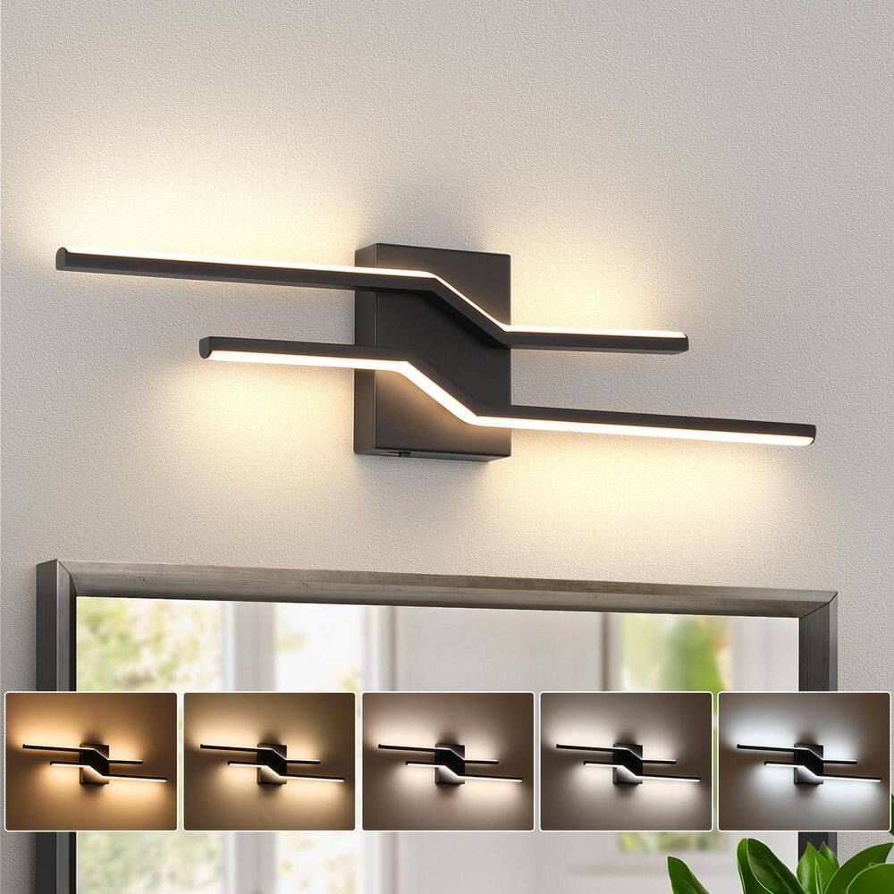 23.6 in. 1-Light Black LED Bathroom Vanity Light Bar with Dimmable and 5-CCT Adjustable Switch price history on PriceWatchPro
