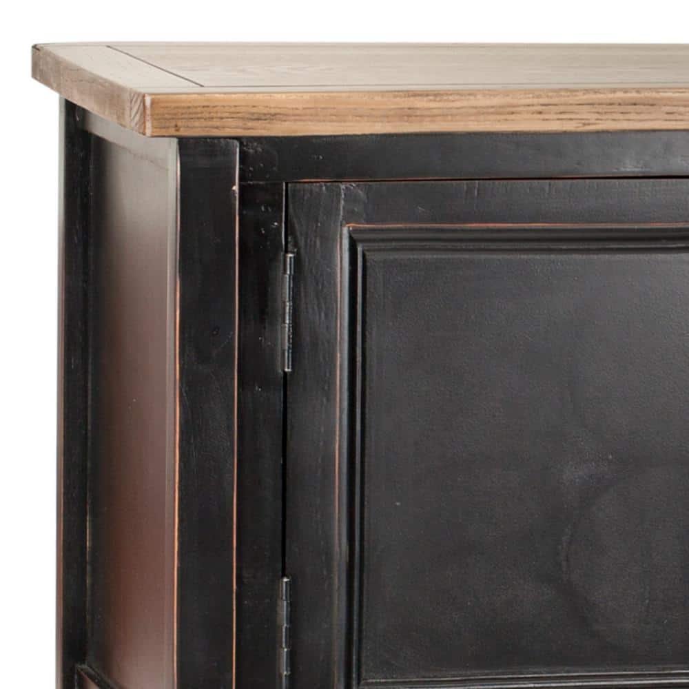 Charlotte 46" Black and Oak Transitional Sideboard