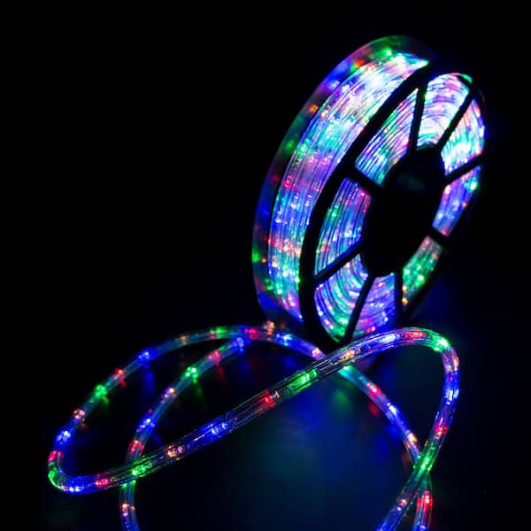 Wonline 50 ft. 110-Volt Outdoor Multi-Color LED Rope Light Color Changing Lights USLI1001COLOR - The Home