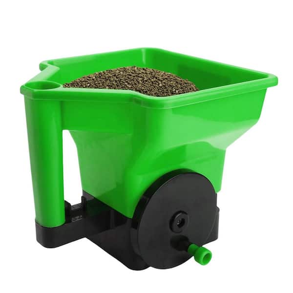 Phewnyzo 1,500 sq. ft. Hand-Powered Spreader, Plastic Handheld Spreader for Seeds, Fertilizer, Salt, Ice Melt