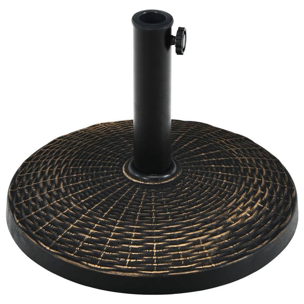 Gymax 22 lbs. Round Resin Patio Umbrella Base Stand Holder with ...