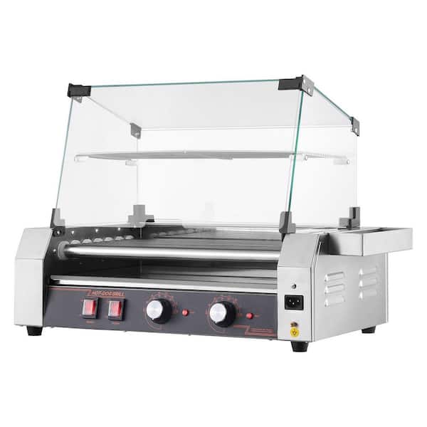 Hot Dog Roller, 18 Hot Dog 7 Rollers, Stainless Steel Sausage Grill Cooker, 1,050 W Hot Dog Machine Indoor Grill