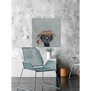 48 in. H x 48 in. W "Hippie Llama" by Marmont Hill Canvas Wall Art