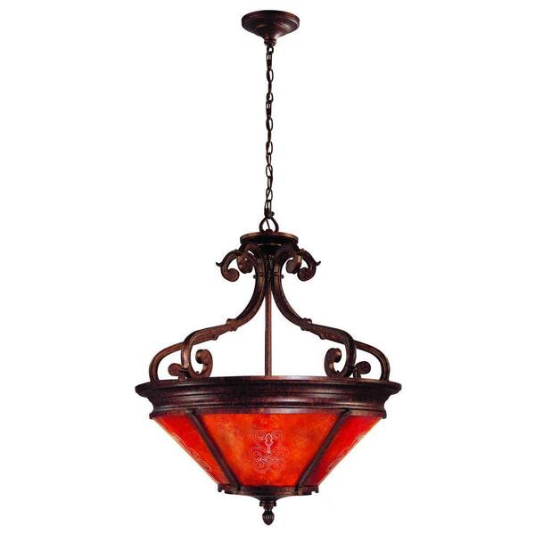 Eurofase Casanova Collection 5-Light Antique Bronze Hanging Bowl Pendant