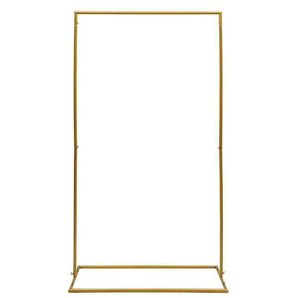YIYIBYUS 75.5 in. x 43.3 in. x 17.32 in. Metal Wedding Arch Backdrop Stand For Wedding Decoration Gold Arbor