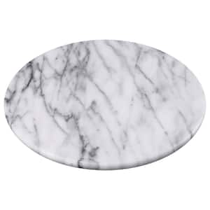 8 in. Natural White Marble Round Trivet Cheese Board