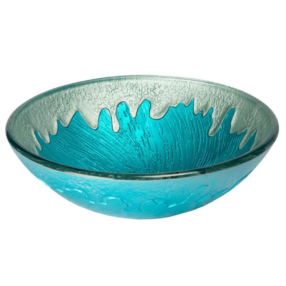 Blue Ice Glass Vessel Sink in Multi Colors price history on PriceWatchPro