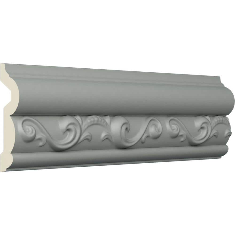 Caputo White Polyurethane Decorative Crown Chair Rail Moulding