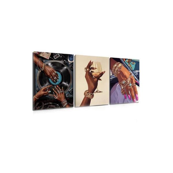 Black Woman Wall Art Set of 3, Trendy African American Women Wall Decor ...