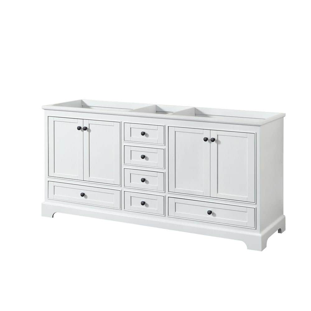 Deborah 71 in. W x 21.5 in. D x 34.25 in. H Double Bath Vanity Cabinet without Top in White price history on PriceWatchPro