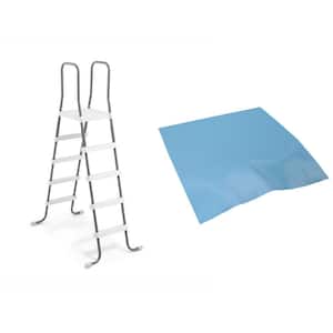 Steel Frame Above Ground Swimming Pool Ladder plus Pool Ladder Step Pad