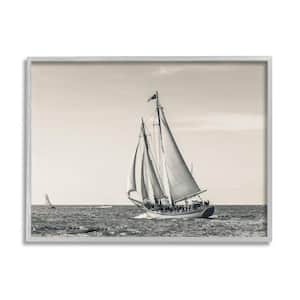 Ship At Full Sail Crowded Boat Photography By Danita Delimont Framed Print Abstract Texturized Art 16 in. x 20 in.