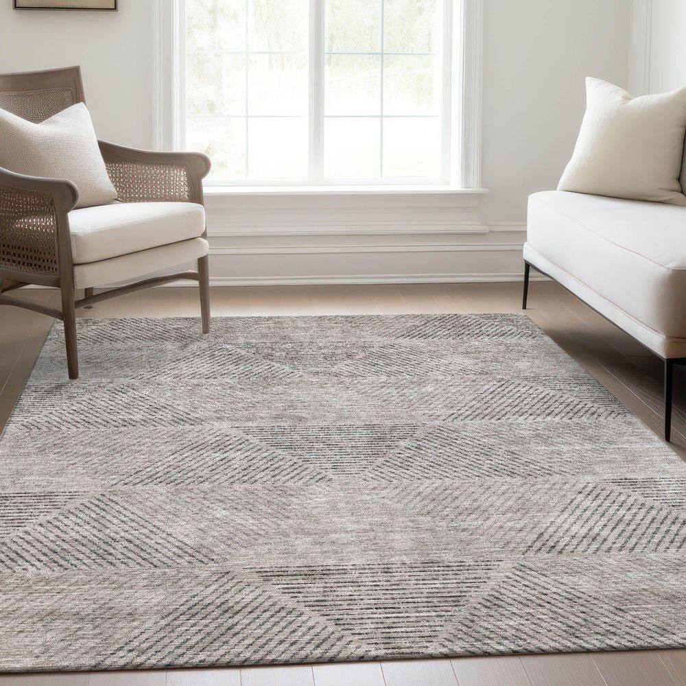Chantille Machine Washable Indoor/Outdoor Abstract ACN777 Taupe 3 ft. x 5 ft. Area Rug price history on PriceWatchPro