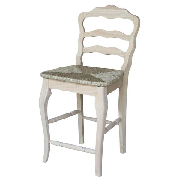 International Concepts Versailles 24 in. Unfinished Wood Bar Stool