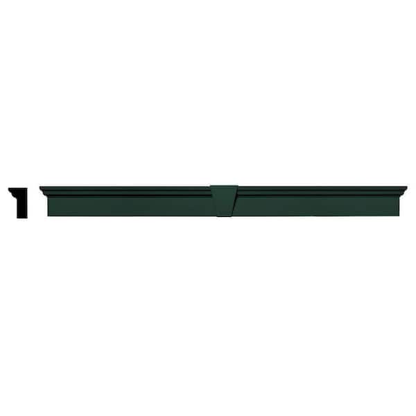 Builders Edge 2-5/8 in. x 6 in. x 73-5/8 in. Composite Flat Panel Window Header with Keystone in 122 Midnight Green