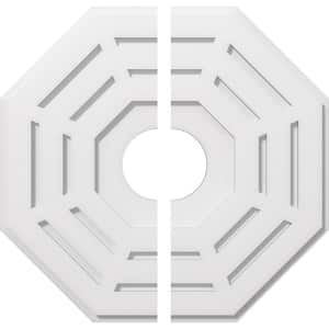 1 in. P X 8-3/4 in. C X 22 in. OD X 5 in. ID Westin Architectural Grade PVC Contemporary Ceiling Medallion, Two Piece