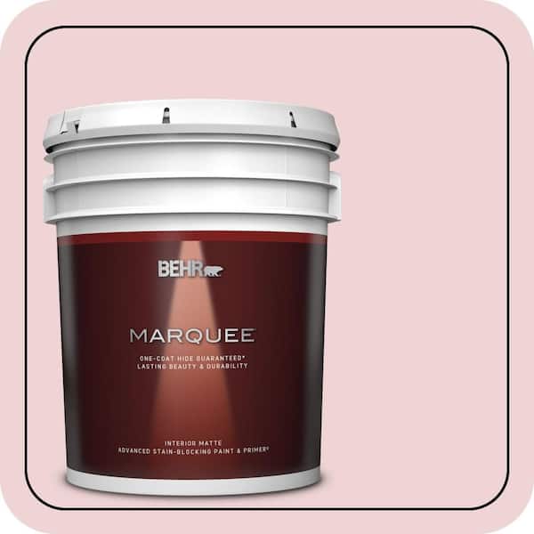 BEHR MARQUEE 5 gal. #S140-1 Radiant Rose Matte Interior Paint & Primer
