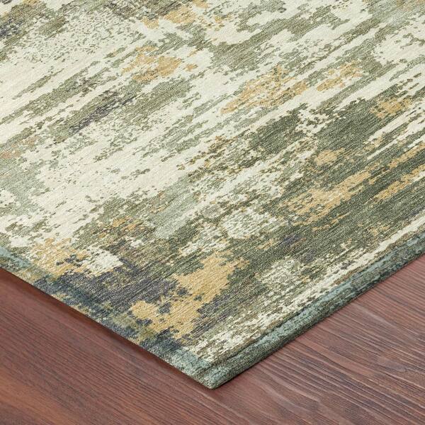 Chantille Machine Washable Indoor/Outdoor Abstract ACN2765 Sage 3 ft. x 4 ft. Area Rug