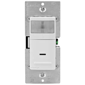 Decora Vacancy Motion Sensor In-Wall Switch, Manual-On, 2.5 A, Single Pole, White