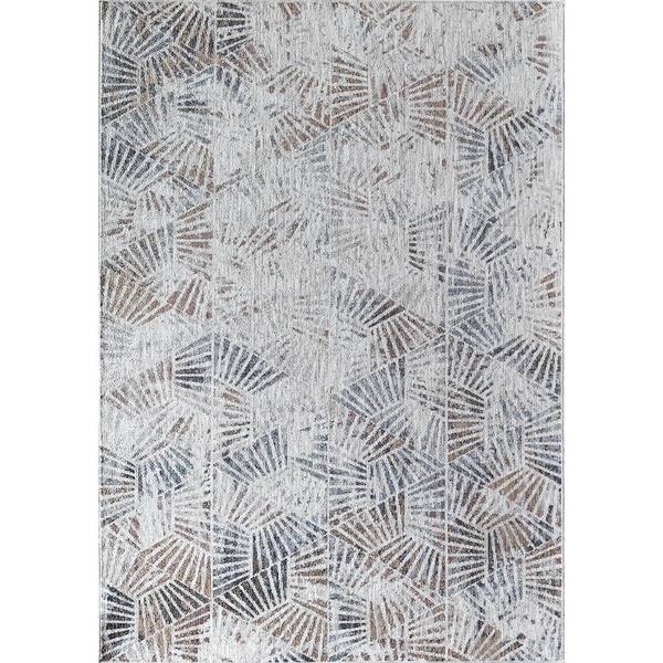 Mason Brooks Celestia Stonington Gray 2'6"x8' Contemporary Multi-Colored Area Rug