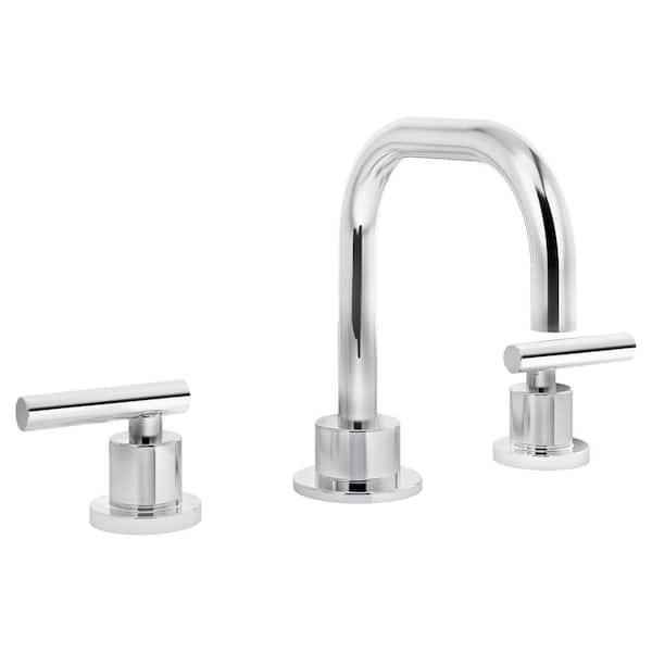 Symmons Dia Widespread Two-Handle Bathroom Faucet with Push Pop Drain Assembly in Polished Chrome (1.0 GPM)