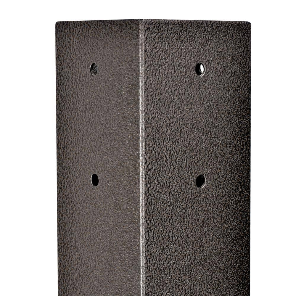 Bronze Heavy-Duty Steel In-Ground Mailbox Post
