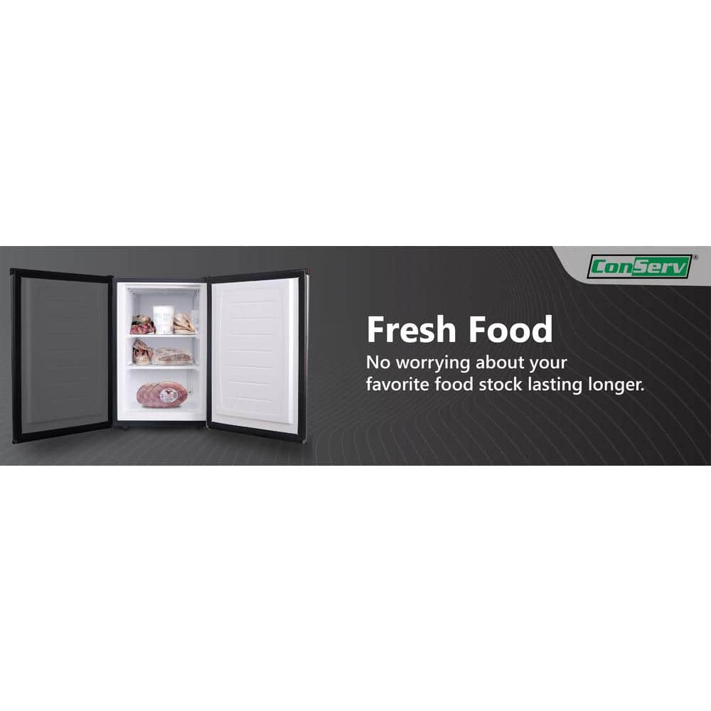 Compact Stainless Steel Energy Star Undercounter Upright Freezer