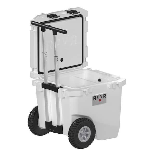 RollR 45 qt. Wheeled Hard Cooler with Telescopic Handle (POWDER)