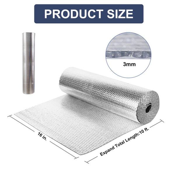 thumbnail interactive-video image 1 of NASA Tech Foil Radiant Barrier - 4' X 125' Roll (500 Sq Ft) - Reflective Foil Scrim For Attics, Floors, And Walls 1 of 5