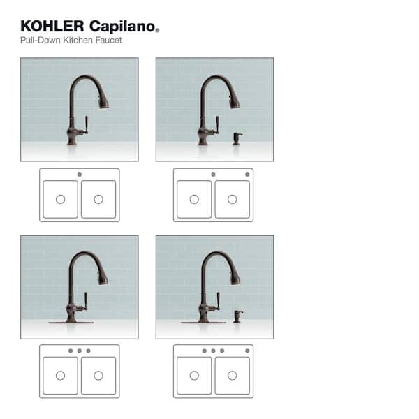 Capilano Single-Handle Pull-Down Sprayer Kitchen Faucet with Boost Technology in Oil-Rubbed Bronze Capilano Single-Handle Pull-Down Sprayer Kitchen Faucet with Boost Technology in Oil-Rubbed Bronze