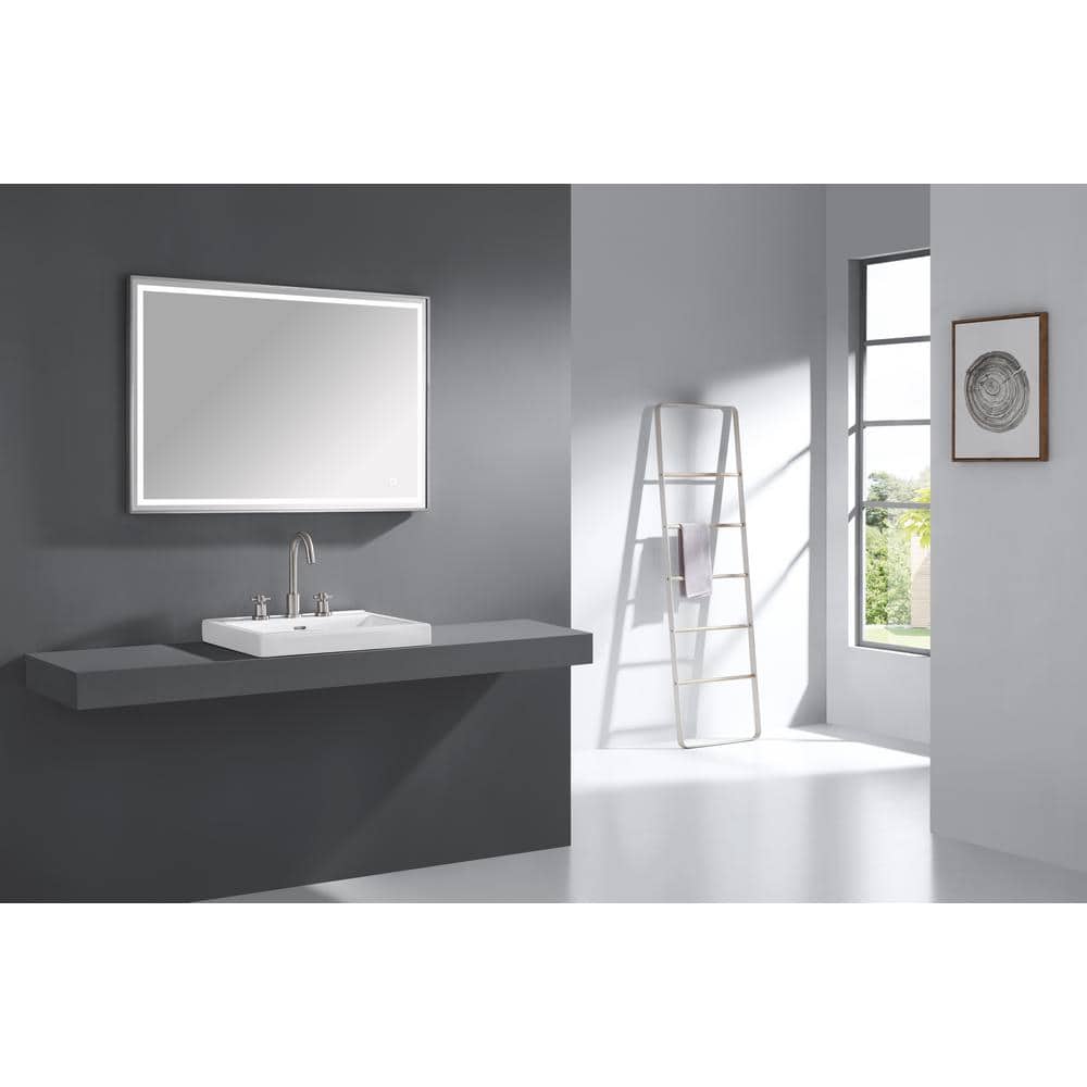 Rectangular Stainless Steel LED Bathroom Vanity Mirror