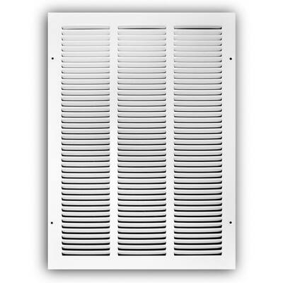14 x 20 White 14 x 20 White EZ-FLO 61664 Steel Sidewall and Ceiling Return Air Filter Grille 