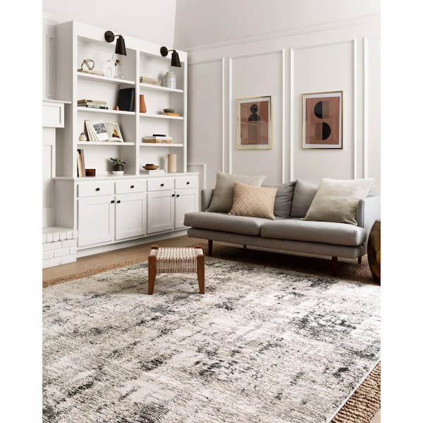 Alchemy Silver/Graphite 9 ft. 9 in. x 13 ft. 6 in. Contemporary Abstract Area Rug