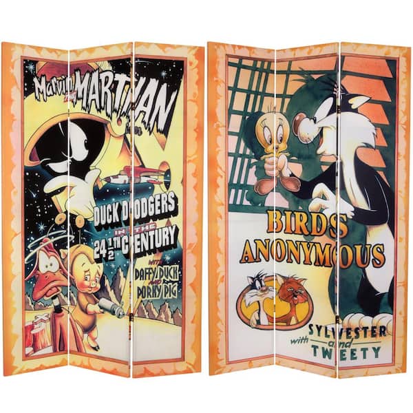 Oriental Furniture 6 ft. Printed 3-Panel Room Divider