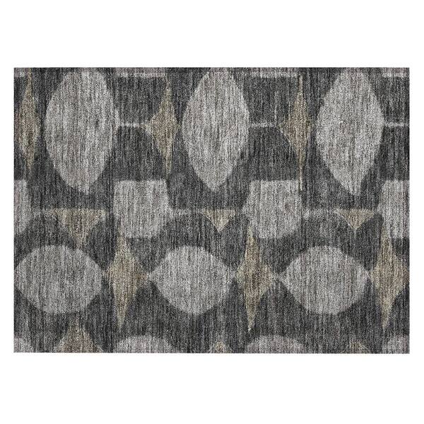 Chantille Machine Washable Indoor/Outdoor Abstract ACN3060 Black 2 ft. x 3 ft. Accent Rug