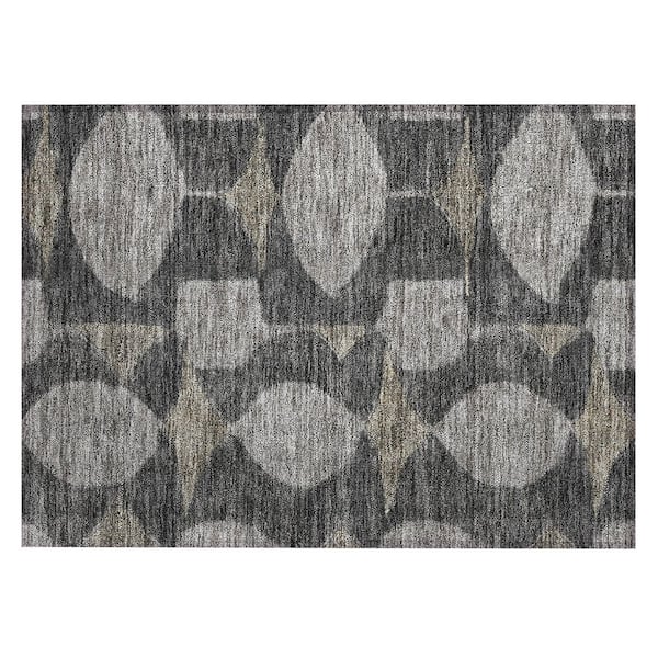 Chantille Machine Washable Indoor/Outdoor Abstract ACN3060 Black 3 ft. x 4 ft. Area Rug