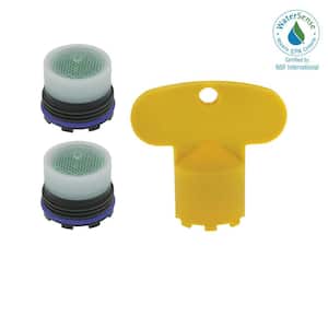 1.5 GPM Tom Thumb Size M16.5 x 1 PCA Cache Water-Saving Aerator with Key (2-Pack)