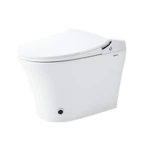 Elongated Smart Bidet Toilet 1.28 GPF in White with Heated Seat, Dryer and Warm Water, Night Light, and Remote Control