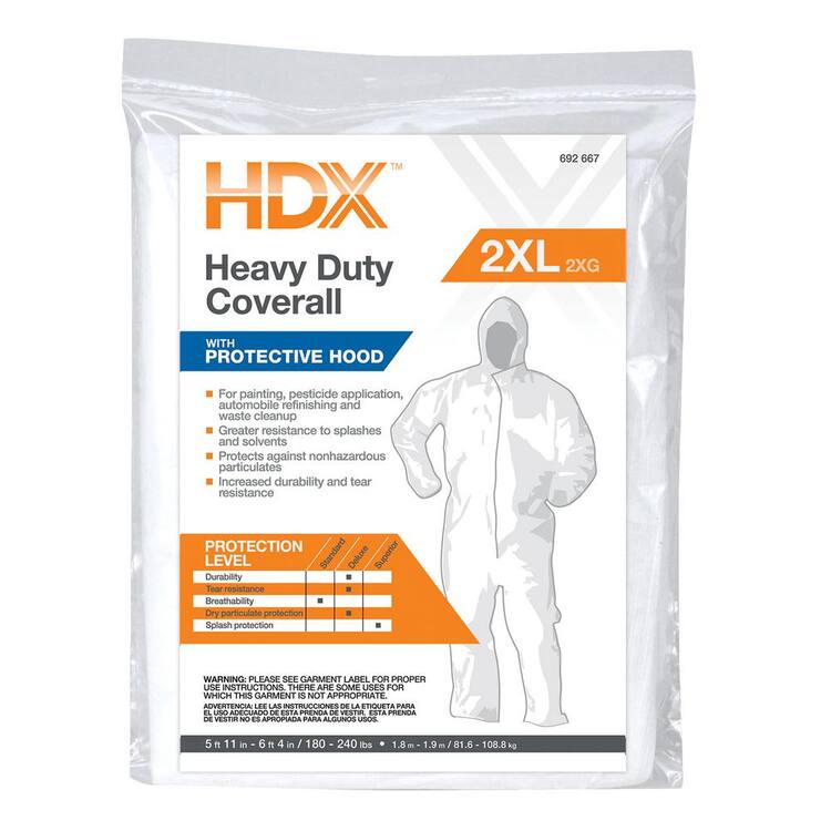 HDX XXL Heavy Duty Painters Coverall with Hood