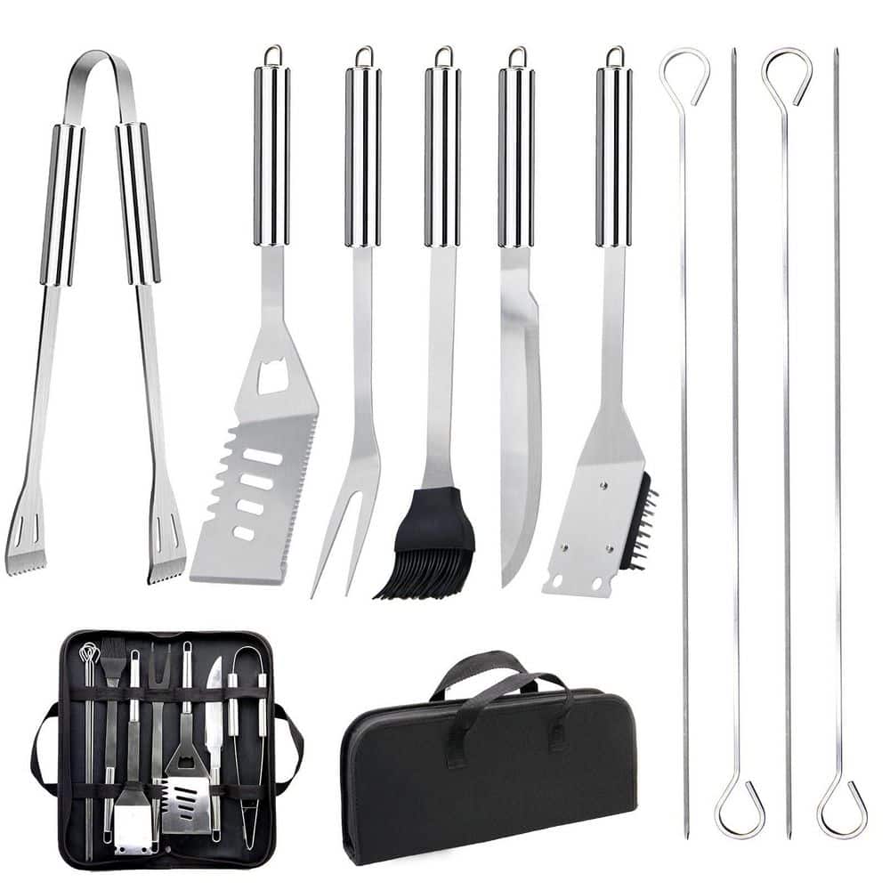 11 Piece Stainless Steel BBQ Grilling Accessories Set Portable Outdoor Grill Tools Kit with Storage Bag price history on PriceWatchPro