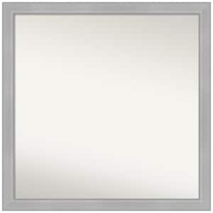 Vista Brushed Nickel Narrow 28.5 in. W x 28.5 in. H Square Non-Beveled Framed Wall Mirror in Silver